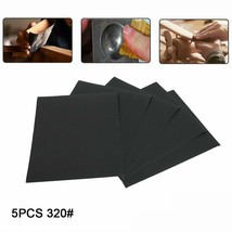 Grits320 9x11&quot; x 5 SANDING SHEETS Wet/Dry Silicon Carbide Waterproof Sandpaper - $8.59