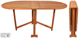 Teak Folding Table Oval Butterfly Retro Design  Marine Boat Yacht  - £962.77 GBP