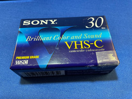 (4) SONY VHS-C PREMIUM Video Cassette Tapes TC-30VHG - NEW SEALED! - £15.57 GBP