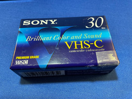 (4) SONY VHS-C PREMIUM Video Cassette Tapes TC-30VHG - NEW SEALED! - £15.69 GBP