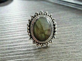 Handmade .925 Sterling Silver Labradorite Ring Sz 6 - Free Shipping - $29.99