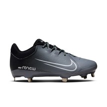 Nike Women&#39;s Hyperdiamond 4 Pro Metal Softball Cleats, Black/White/Grey,... - $49.49