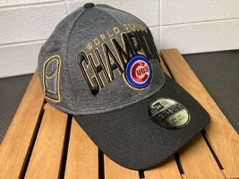 Chicago Cubs 2016 World Series Champions Locker Room Flex Fit Hat Grey w/ Tags - £9.24 GBP