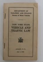Vtg 1935 NYS Dept. Taxation &amp; Finance Motor Vehicles Vehicle &amp; Traffic L... - $19.99