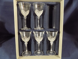Set Of 5 Cristal D&#39;arques Florence J.G. Durand 7.25&quot; Wine Goblets - Orig. Box - £42.53 GBP
