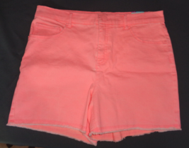 NWT Justice Teen Shorts High Waist 20 Plus Salmon Coral Pink Orange Cut Offs - £18.00 GBP