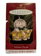 SIGNED Hallmark Christmas Ornament Fabulous Decade 1997 Handcrafted Hedg... - $11.30