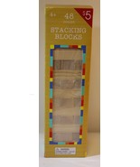 Toy Wooden Blank Stacking Blocks Small 48 Count Game - £2.32 GBP