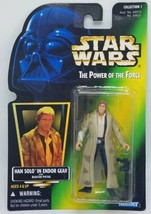 Star Wars Han Solo in Endor Gear with Blaster Pistol Power of the Force ... - £12.62 GBP