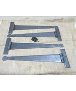 4 Ex Large Strap T Hinges 18&quot; Tee Hand Forged Gate Barn Rustic Medieval ... - $137.03 CAD