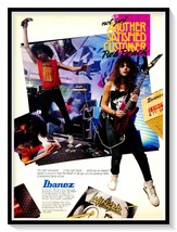 Ibanez Guitars Winger&#39;s Reb Beach Vintage 1990 Print Magazine Advertisement - £7.75 GBP