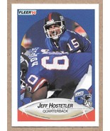 1990 Fleer #67 Jeff Hostetler New York Giants RC Rookie - $3.01