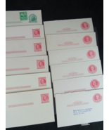 old U.S. reply post cards x12 MARTHA WASHINGTON FRANKLIN JEFFERSON some ... - $19.49