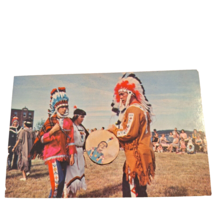 Postcard Marriage Ceremonial Dance Indians Abnaki Tribe Perry ME Chrome ... - £5.42 GBP