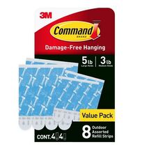 Command Assorted Foam Refill Strips 8 pk 17615AWB-8ESF - $10.95