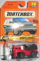 1997 Matchbox &quot;Mobile Crane&quot; Mint On Card #15 Red &amp; Black Construction T... - $3.50