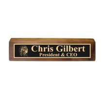 Desk Wedge Name Plate - PERSONALIZED - Indian Chief - 11 Inches (Rosewoo... - $43.11