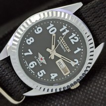 Vintage Citizen Auto 8200 Japan Mens D/D Refurbished Black Watch 554-a293924-6 - £18.36 GBP