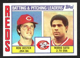 Cincinnati Reds Team Leaders Ron Oester Mario Soto 1984 Topps #756 nr mt - £0.39 GBP