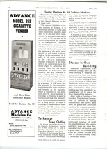 1938 Advance Machine Co Model 26B Cigarette Machine Vendor AD Spuds Ciga... - £47.20 GBP