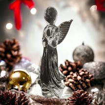 Liquid Glass Angel Figure Clear POST SCRIPT Christmas Hand Blown Praying Wings - £17.07 GBP