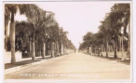 Florida Postcard RPPC Fort Myers First Street - £5.53 GBP