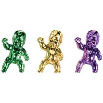 Mardi Gras 100 Ct Electroplated King Cake Baby Favors Purple Green Gold - $14.84