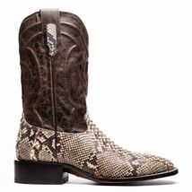 Marco Di Milano Genuine Snake Skin Cowboy Boot Missouri Natural image 2