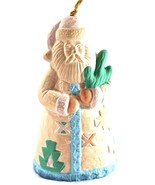 Vintage Southwestern Santa Claus Cactus Hanging Christmas Pottery Bell 5” - $27.09 CAD
