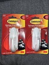 2x Command General Purpose Hooks, Large, 5 lb Cap White 1 Hook and 2 Strips/Pack - £11.69 GBP