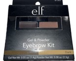 e.l.f. Eyebrow Kit Gel &amp; Powder Compact With Mirror &amp; Brush #81303 DARK ... - $19.79