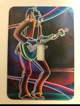 Neon Guitar Player Metal Switch Plate Music - $9.25