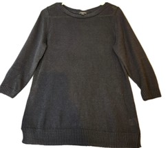 Talbots Petites Linen Lightweight Black Beachy Coastal Sweater Tunic Siz... - $19.75
