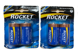 ROCKET 2 Pack C-Cell Excellent Long Lasting Dependable Batteries Pack of 2 - £13.44 GBP