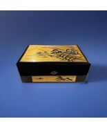 Vintage Musical Jewelry Box - Black Lacquer - Japanese Design - $30.00