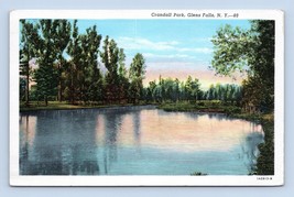 Crandall Park Glens Falls New York NY Linen Postcard O2 - £2.76 GBP