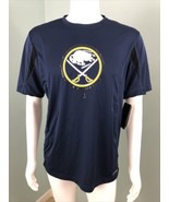 NWT Men&#39;s Majestic Cool Base NHL Buffalo Sabres Hockey S/S T-Shirt Sz Me... - £15.46 GBP