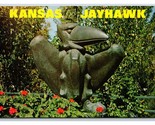 Jayhawk Statue University of Kansas Lawrence KS UNP Chrome Postcard V2 - £3.07 GBP