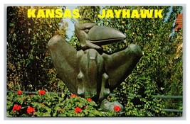 Jayhawk Statue University of Kansas Lawrence KS UNP Chrome Postcard V2 - £3.06 GBP