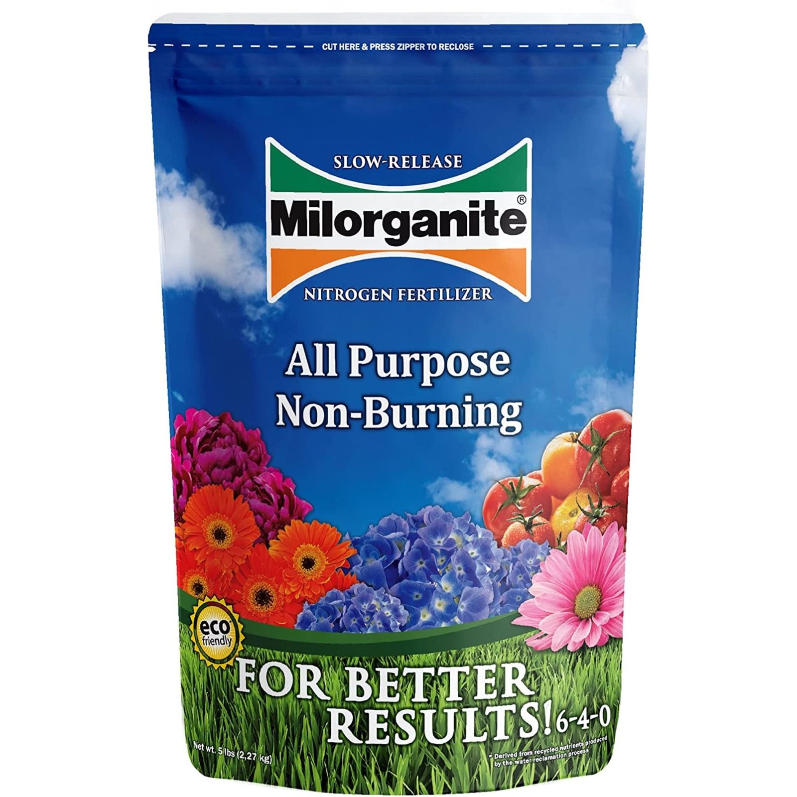 Milorganite All-Purpose Eco-Friendly Slow-Release Nitrogen 6-4-0 Fertili... - $19.99