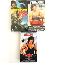 Rambo Lot Of 3 VHS Classic Action Movies Sylvester Stallone Parts 1-3 VHSBX8 - £23.42 GBP