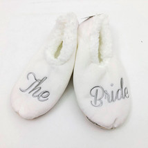 Snoozies Women&#39;s The Bride Slippers Non Skid Soles White Medium 7/8 - £10.11 GBP