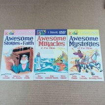 Set Of 3 Children&#39;s Bible Stories On DVD 1 Hr Each Wonder Kids Religious Cartoon - $20.56