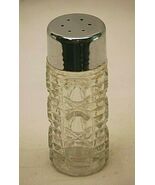 Windsor Clear Federal Glass Button &amp; Cane Salt or Pepper Shaker Plastic ... - $9.89