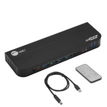 Siig 4-Port 4K Kvm Switch Hdmi With Remote Control, 1x Hdmi Output, 2X Usb 3.2 T - £186.90 GBP