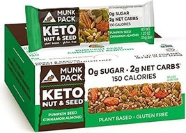 Munk Pack Keto Nut &amp; Seed Bar | Low Carb Keto &amp; Plant Based Snacks | Nutrient... - £39.63 GBP