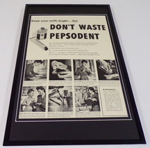 1942 Pepsodent Framed 11x17 ORIGINAL Vintage Advertising Poster - £55.38 GBP