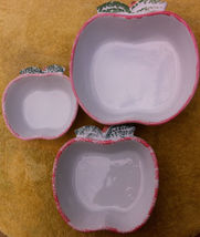 Ceramic apple nested bowls (3) image 4