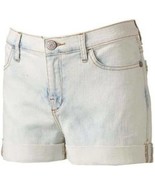 Womens Shorts Denim Rock &amp; Republic Blue Cuffed Jean $48 NEW-size 0 - £15.64 GBP