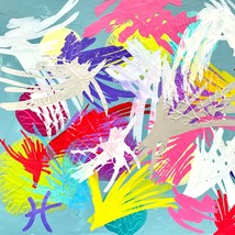 Kaleidoscope 2 - Original Wall Art Colorful &amp; Energetic Mixed Media 6.75&quot;x10.5” - £39.16 GBP